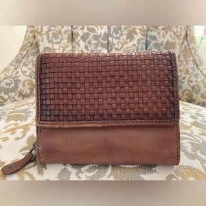Harbor 2Nd Leather Basket Weave Trifold Wallet